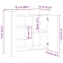 Aparador de madera de ingeniería roble ahumado 73,5x35x75 cm de , Aparadores - Ref: Foro24-848406, Precio: 73,52 €, Descuento: %