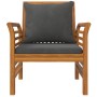 Sillones con cojines gris oscuro 2 uds madera maciza de acacia de vidaXL, Sillas de jardín - Ref: Foro24-312138, Precio: 260,...