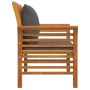Sillones con cojines gris oscuro 2 uds madera maciza de acacia de vidaXL, Sillas de jardín - Ref: Foro24-312138, Precio: 260,...