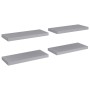 Estantes flotantes de pared 4 uds MDF gris 60x23,5x3,8 cm en Estanterías | Comprar online en Foru.es
