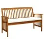 Banco de jardín con cojín madera maciza de acacia 147 cm de vidaXL, Bancos de jardín - Ref: Foro24-312134, Precio: 196,83 €, ...