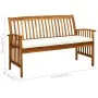 Banco de jardín con cojín madera maciza de acacia 147 cm de vidaXL, Bancos de jardín - Ref: Foro24-312134, Precio: 196,83 €, ...