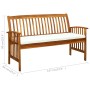 Banco de jardín con cojín madera maciza de acacia 147 cm de vidaXL, Bancos de jardín - Ref: Foro24-312134, Precio: 200,26 €, ...