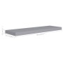 Estante flotante de pared MDF gris 80x23,5x3,8 cm en Estanterías | Comprar online en Foru.es
