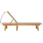 Tumbonas 2 uds con mesa madera maciza acacia y textileno taupe by , Loungers - Ref: Foro24-3279255, Price: 353,07 €, Discount: %