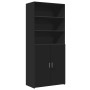 Aparador alto madera de ingeniería negro 80x42,5x185 cm de , Aparadores - Ref: Foro24-3281379, Precio: 212,14 €, Descuento: %