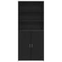 Aparador alto madera de ingeniería negro 80x42,5x185 cm de , Aparadores - Ref: Foro24-3281379, Precio: 212,14 €, Descuento: %