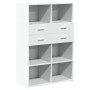 Aparador de madera de ingeniería blanco 80x42,5x124 cm de , Aparadores - Ref: Foro24-3281385, Precio: 124,62 €, Descuento: %