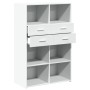 Aparador de madera de ingeniería blanco 80x42,5x124 cm de , Aparadores - Ref: Foro24-3281385, Precio: 124,62 €, Descuento: %