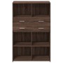 Aparador de madera de ingeniería marrón roble 80x42,5x124 cm de , Aparadores - Ref: Foro24-3281391, Precio: 130,43 €, Descuen...