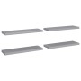 Estantes flotantes de pared 4 uds MDF gris 80x23,5x3,8 cm en Estanterías | Comprar online en Foru.es