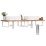 Estante de lavabo de pared de acero y madera maciza de haya de , Tocadores de baño - Ref: Foro24-3302456, Precio: 197,24 €, D...