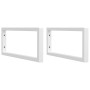 Estante de lavabo de pared de acero y madera maciza de haya de , Tocadores de baño - Ref: Foro24-3302456, Precio: 197,24 €, D...