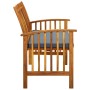 Banco de jardín con cojines 119 cm madera maciza de acacia de vidaXL, Bancos de jardín - Ref: Foro24-312133, Precio: 136,61 €...