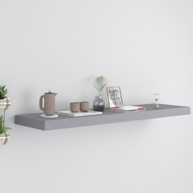 Estante flotante de pared MDF gris 90x23,5x3,8 cm en Estanterías | Comprar online en Foru.es