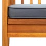 Banco de jardín con cojines 119 cm madera maciza de acacia de vidaXL, Bancos de jardín - Ref: Foro24-312133, Precio: 136,61 €...