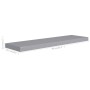 Estante flotante de pared MDF gris 90x23,5x3,8 cm en Estanterías | Comprar online en Foru.es