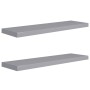 Estantes flotantes de pared 2 uds MDF gris 90x23,5x3,8 cm en Estanterías | Comprar online en Foru.es