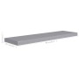 Estantes flotantes de pared 2 uds MDF gris 90x23,5x3,8 cm en Estanterías | Comprar online en Foru.es