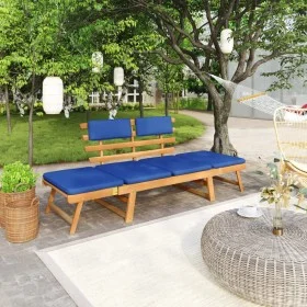 Banco de jardín con cojines 2 en 1 190 cm madera maciza acacia by vidaXL, garden benches - Ref: Foro24-312120, Price: 217,27 ...