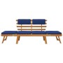Banco de jardín con cojines 2 en 1 190 cm madera maciza acacia de vidaXL, Bancos de jardín - Ref: Foro24-312120, Precio: 221,...