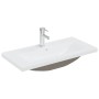 Set de mueble de baño 2 piezas cerámica y madera de ingeniería de , Tocadores de baño - Ref: Foro24-3307663, Precio: 243,84 €...