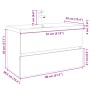 Set de mueble de baño 2 piezas cerámica y madera de ingeniería de , Tocadores de baño - Ref: Foro24-3307663, Precio: 243,84 €...