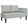 Sofá diván con cojines terciopelo gris claro de , Divanes - Ref: Foro24-4007571, Precio: 150,42 €, Descuento: %