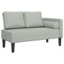 Sofá diván con cojines terciopelo gris claro de , Divanes - Ref: Foro24-4007571, Precio: 144,28 €, Descuento: %