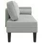 Sofá diván con cojines terciopelo gris claro de , Divanes - Ref: Foro24-4007571, Precio: 150,42 €, Descuento: %