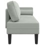 Sofá diván con cojines terciopelo gris claro de , Divanes - Ref: Foro24-4007571, Precio: 144,28 €, Descuento: %