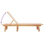 Tumbona con mesa madera maciza de acacia y textileno crema de , Tumbonas - Ref: Foro24-4008416, Precio: 196,72 €, Descuento: %