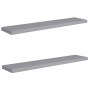 Estantes flotantes de pared 2 uds MDF gris 120x23,5x3,8 cm en Estanterías | Comprar online en Foru.es