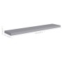 Estantes flotantes de pared 2 uds MDF gris 120x23,5x3,8 cm en Estanterías | Comprar online en Foru.es