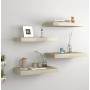 Estantes flotantes de pared 4 uds MDF roble 40x23x3,8 cm en Estanterías | Comprar online en Foru.es