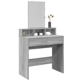 Tocador con espejo color gris Sonoma 80x41x144,5 cm de , Tocadores para dormitorios - Ref: Foro24-848176, Precio: 102,95 €, D...