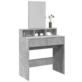 Tocador con espejo gris hormigón 80x41x144,5 cm de , Tocadores para dormitorios - Ref: Foro24-848174, Precio: 97,57 €, Descue...