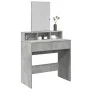 Tocador con espejo gris hormigón 80x41x144,5 cm de , Tocadores para dormitorios - Ref: Foro24-848174, Precio: 97,57 €, Descue...