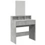 Tocador con espejo gris hormigón 80x41x144,5 cm de , Tocadores para dormitorios - Ref: Foro24-848174, Precio: 97,57 €, Descue...