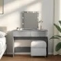 Tocador con luces LED gris hormigón 100x40x130 cm de , Tocadores para dormitorios - Ref: Foro24-848195, Precio: 115,72 €, Des...