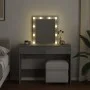 Tocador con luces LED gris hormigón 100x40x130 cm de , Tocadores para dormitorios - Ref: Foro24-848195, Precio: 115,72 €, Des...