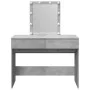 Tocador con luces LED gris hormigón 100x40x130 cm de , Tocadores para dormitorios - Ref: Foro24-848195, Precio: 115,72 €, Des...