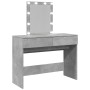 Tocador con luces LED gris hormigón 100x40x130 cm de , Tocadores para dormitorios - Ref: Foro24-848195, Precio: 117,38 €, Des...
