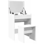 Tocador con taburete blanco 60x40x113,5 cm de , Tocadores para dormitorios - Ref: Foro24-848213, Precio: 101,80 €, Descuento: %