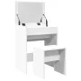Tocador con taburete blanco 60x40x113,5 cm de , Tocadores para dormitorios - Ref: Foro24-848213, Precio: 101,80 €, Descuento: %