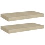 Estantes flotantes de pared 2 uds MDF roble 50x23x3,8 cm en Estanterías | Comprar online en Foru.es