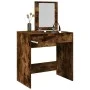 Tocador con espejo roble ahumado 73x46,5x120 cm de , Tocadores para dormitorios - Ref: Foro24-848224, Precio: 84,42 €, Descue...