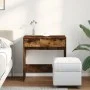 Tocador con espejo roble ahumado 73x46,5x120 cm de , Tocadores para dormitorios - Ref: Foro24-848224, Precio: 84,42 €, Descue...