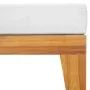 Reposapiés modular y cojín crema madera maciza de acacia de vidaXL, Sofás modulares de exterior - Ref: Foro24-312152, Precio:...