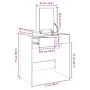 Tocador con espejo roble ahumado 73x46,5x120 cm de , Tocadores para dormitorios - Ref: Foro24-848224, Precio: 84,42 €, Descue...